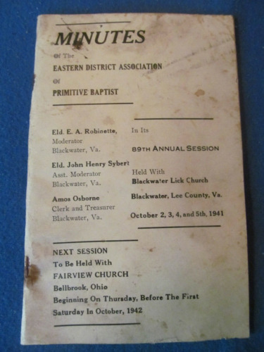 1941 Minutes Cover